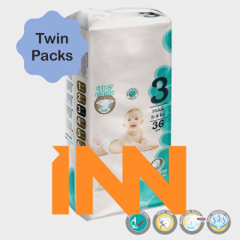 INNHJ-PAR-001 MODEL WHOLESALE NEWBORN MINI MIDI MAXI JUNIOR EXTRA LARGE FLEXIBLE UNISEX PREMIUM ABSORBENT DIAPERS